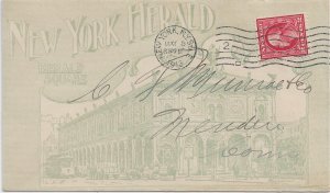 1913 Newspaper Advertising, New York, NY to Meridan, CT (56605)
