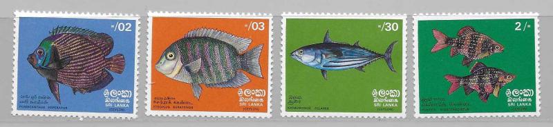 Sri Lanka 473-76 Tropical Fish set MNH