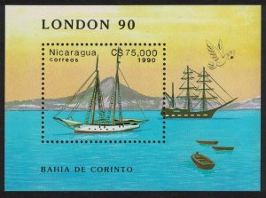 Nicaragua Ships MS 1990 MNH MI#Block 189