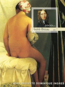 Guinea Bissau 2003 INGRES Nude Painting s/s Perforated Mint (NH)