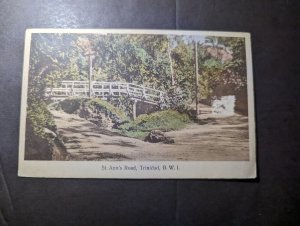 1924 British Trinidad and Tobago Postcard Cover to Hamburg Germany St Anns Road