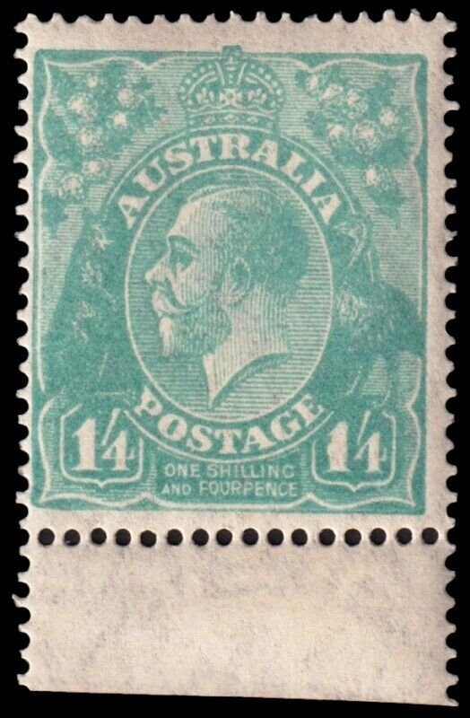 Australia Scott 76, Pale Turquoise Blue (1928) Mint LH F, CV $110.00 M