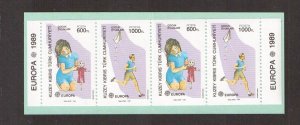 Cyprus  Turkish   #245-246a   MNH   1989 booklet pane  Europa