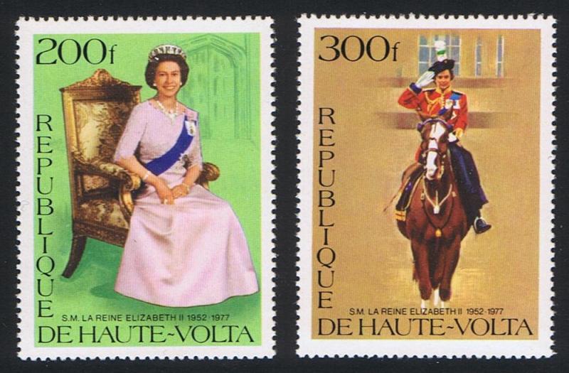 Upper Volta Silver Jubilee of Queen Elizabeth II 2v SG#448-449 SC#436-437