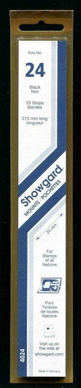 Showgard BLACK Strip Mounts Size 24 = 24mm Fresh New Stock Unopened