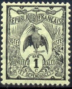 Bird, Kagu, New Caledonia stamp mint