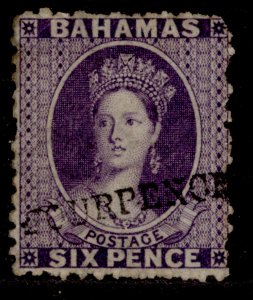 BAHAMAS QV SG45, 4d on 6d deep violet, UNUSED. Cat £600.