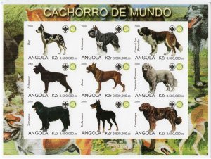 Angola 2000 DOGS OF THE WORLD/SCOUT/ROTARY INTERNATIONAL Sheetlet IMPERFORATED