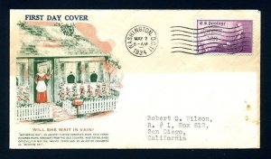 # 737 First Day Cover American War Mothers cachet with stuffer card - 5-22-1934