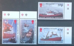 BRITISH ANTARCTIC TERRITORY 2000 SURVEY SHIPS   SG325/328 UNMOUNTED MINT