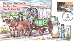 #4376 Oregon Statehood Collins FDC