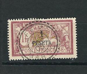 French Morocco 21 Y&T 36 1 Ps on 1 Fr SOTN Cds F/VF 1907 SCV $80'00