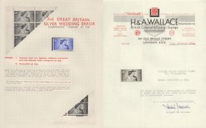 Great Britain Morocco Sc# 525 MNH MAJOR OVERPRINT ERROR 1948 Silver Wedding