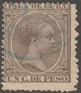 Cuba, stamp, Scott#132,  used, hinged,  un c. de peso,