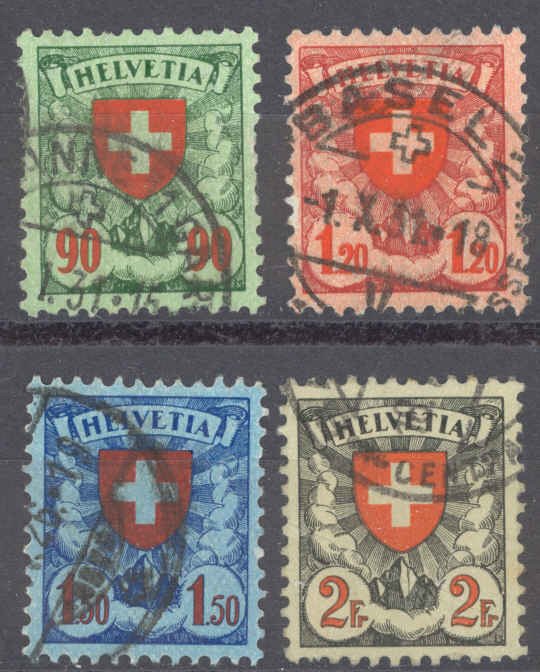Switzerland Sc# 200-203 Used 1924 Definitives