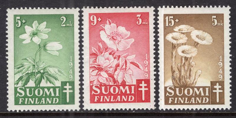 Finland B98-B100 Flowers MNH VF