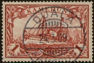 Germany 1900  Kamerun Cameroons Mi16 Unwmk 1M 1 Mark Yacht 104840