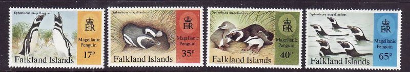 Falkland Islands-Sc#667-70-unused NH set-Marine Life-Penguins-id1-1997-