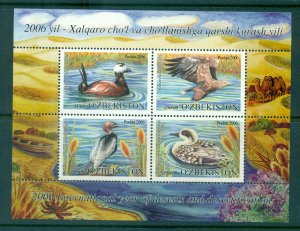 Uzbekistan - Sc# 499. 2006 Birds. MNH Souv. Sheet. $4.25..