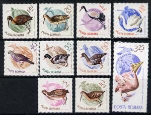 Rumania 1965 Migratory Birds set of 10 unmounted mint, SG...