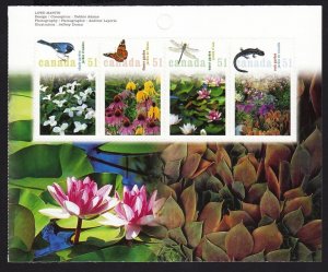 GARDENS = BUTTERFLY, LIZARD...= Booklet Back Page of 4 Canada 2006 #2145a-d MNH