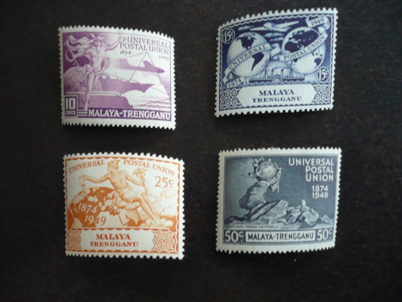 Stamps - Malaya Trengganu - Scott# 49-52 - Mint Hinged Set of 4 Stamps