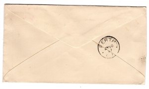 Canada 1897 Montreal Victoria Jubilee Flag Cancel Scott 53 to Perth ON Cover