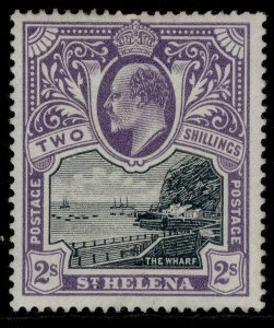 ST. HELENA EDVII SG60, 2s black & violet, LH MINT. Cat £65.