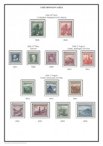 CZECHOSLOVAKIA 1918-1992  PDF(DIGITAL) STAMP ALBUM PAGES