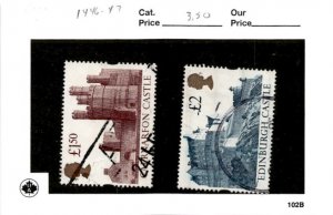 Great Britain, Postage Stamp, #1446-1447 Used, 1992 Castles (AC)