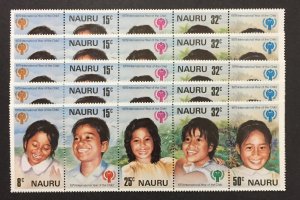 Nauru 1979 #205a, IYC, Wholesale lot of 5, MNH,CV $6.25