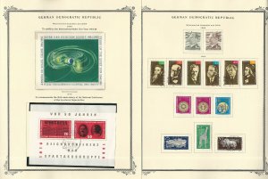 Germany DDR Stamp Collection on 24 Scott Specialty Pages, 1964-1968, JFZ