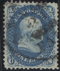 MALACK 63b VF/XF, town cancel, pretty color! b5742