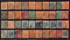 ITALY ITALIA REGNO NUMERAL POSTMARK CANCEL LOT 40 DIFFERENT USED STAMPS