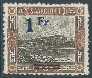 Saar, Sc #95, 1fr on 3m, MH