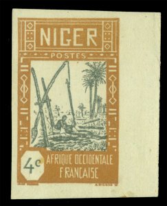 French Colonies - NIGER 1926 Water Well  4c amber - IMPERFORATED Sc 32v (Yv 31a)