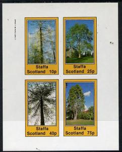 Staffa 1982 Trees imperf  set of 4 values (10p to 75p) un...