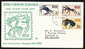 NIUE 1970 Crabs - commem FDC - uncommon design..............................J548