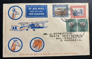 1932 Keetmanshoop South West Africa First Flight Cover To Salisbury S Rhodesia