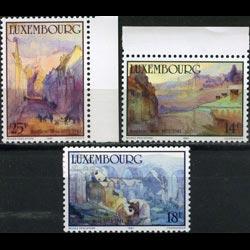 LUXEMBOURG 1991 - Scott# 844-6 Paintings Set of 3 NH