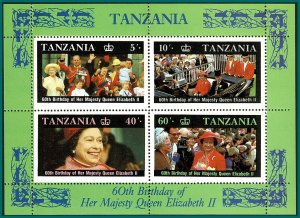 Tanzania 1987 Queens Birthday, MS MNH  #336a,SGMS521