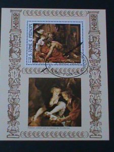 ​ST.THOMAS-1983 FAMOUS NUDE ARTS PAINTING -PETER PAUL RUBENS-CTO-S/S-VF