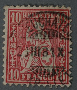 Switzerland #53 Used Fine/VF Cancel NEUCHATEL Date 23 III 81 X -