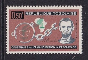 Togo   #454 MNH  1963  Lincoln 50c