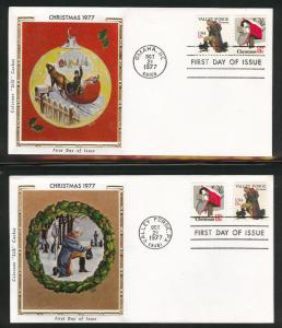 1729-1730 Christmas 1977 FDC  on Colorano Silks Caches U/A