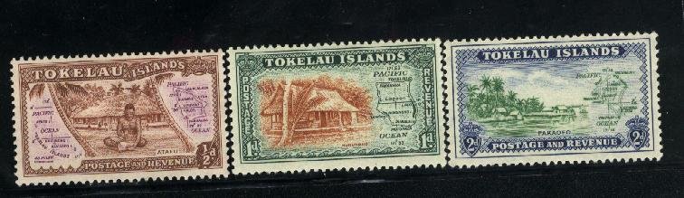 Tokelau #1-3   Mint  NH VF 1948 PD