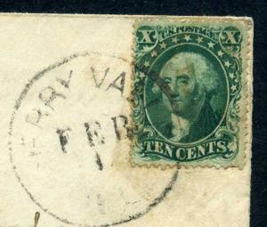 Scott #31 Washington Type I Used Stamp on Cover (Stock #31-2)