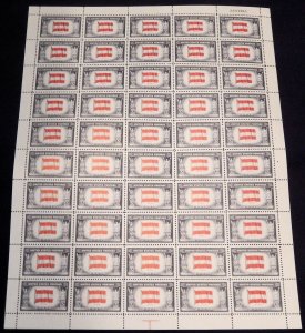 US #919 Austria, Sheet of 50, F/VF to XF mint never hinged, Overrun County, v...