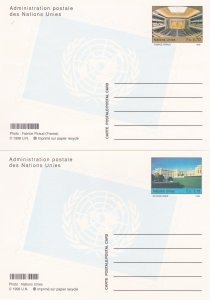 United Nations -Geneva # UX13-14, Postal Cards, Mint Unused, 1/2 Cat.