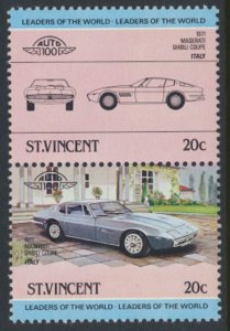 St. Vincent  SC# 774a-b  MNH Classic Cars se-tenant pair 1984  see detail & scan